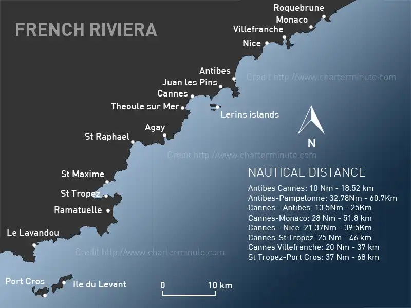 French Riviera map