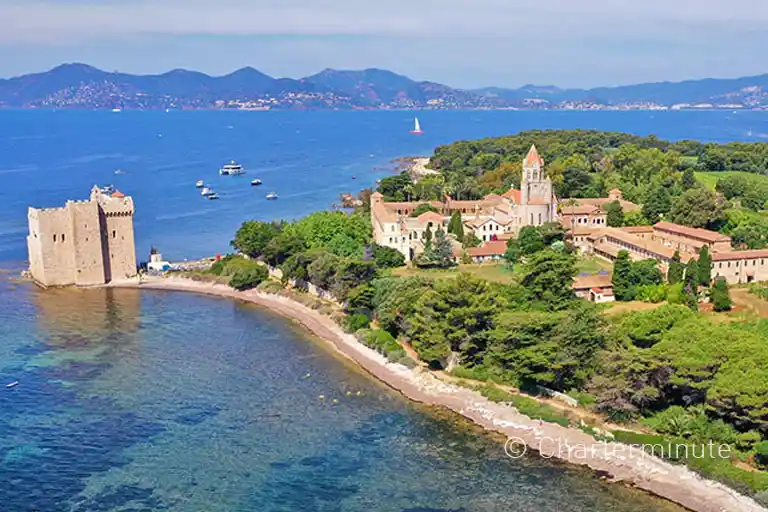 Saint-Honorat island with its old fortress